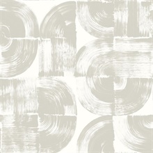 Giulietta Light Grey Painterly Geometric Wallpaper