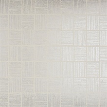 Glint Cream Distressed Geometric Wallpaper