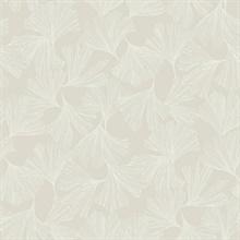Glint Ginkgo Toss Modern Leaf Wallpaper