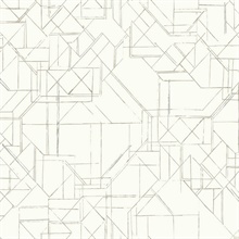 Glint & Grey Prism Schematics Peel and Stick Wallpaper