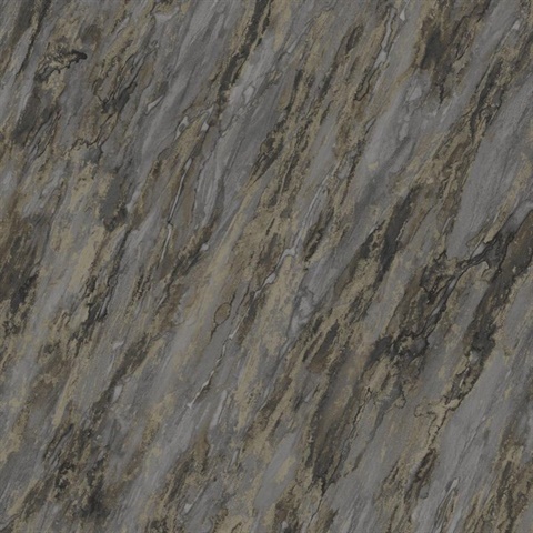 Glint Luxe Marble Black Wallpaper