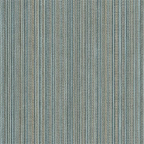 Glint Stria Stripe Blue Wallpaper