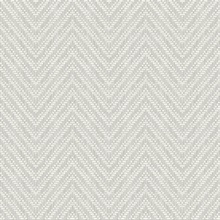 Glynn Light Grey Textured Faux Basket Weave Chevron Wallpaper