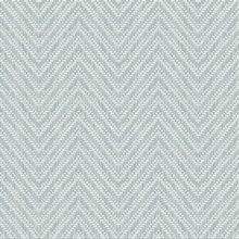 Glynn Sky Blue Textured Faux Basket Weave Chevron Wallpaper