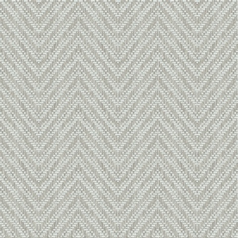 Glynn Sterling Chevron Textured Basketweave Wallpaper