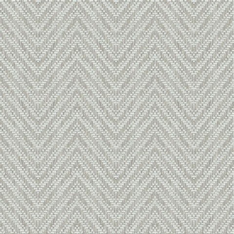 Glynn Sterling Chevron Textured Basketweave Wallpaper