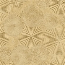 Gold 3D Ring Circles Wallpaper