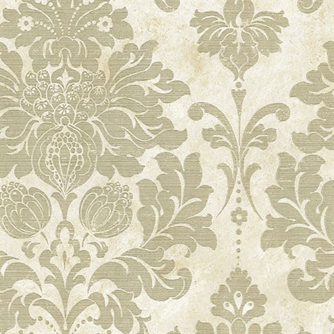 Gold and Beige Axbridge Damask