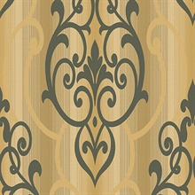 Gold and Brown Feldspar Damask