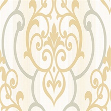 Gold and Silver Feldspar Damask