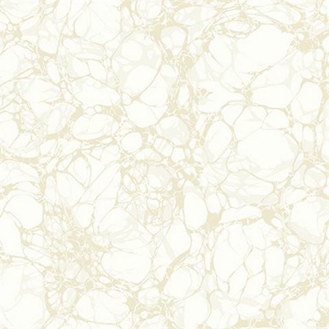 Gold and White Oil and Water Wallpaper