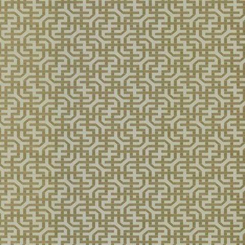 Gold Dynastic Lattice Geometric Asian Inspired Wallpaper