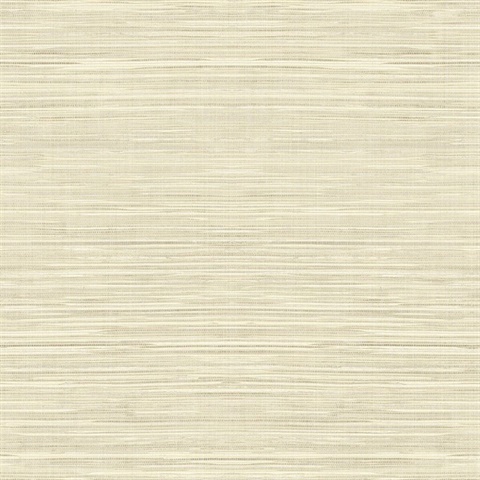 Gold Faux Grasscloth With Horizontal Textile Strings Wallpaper