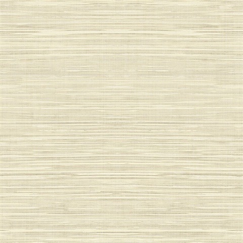 Gold Faux Grasscloth With Horizontal Textile Strings Wallpaper