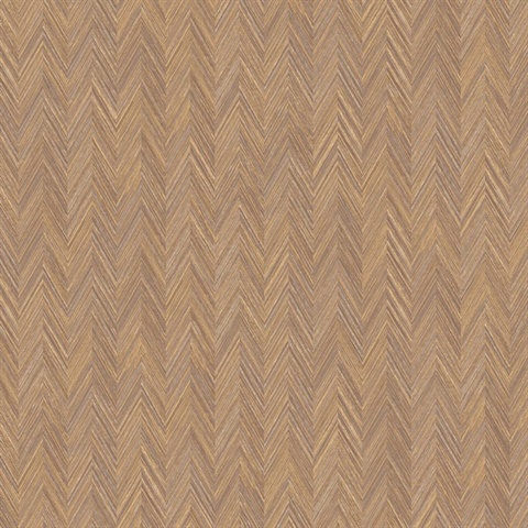 Gold Fiber Small Chevron Weave Wallpaper