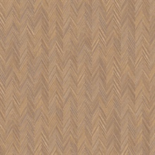 Gold Fiber Small Chevron Weave Wallpaper