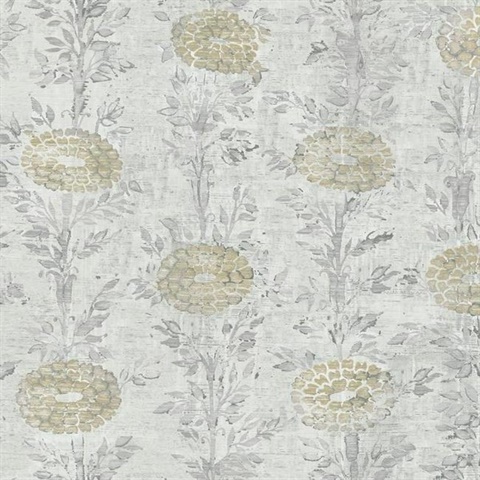 Gold French Marigold Wallpaper