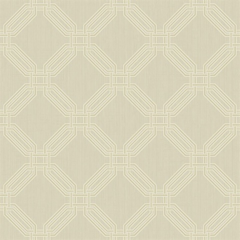 Gold Geometric Interlocking Octagons Wallpaper