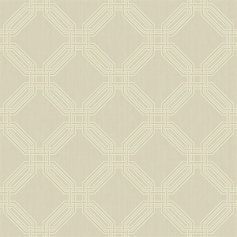 Gold Geometric Interlocking Octagons Wallpaper