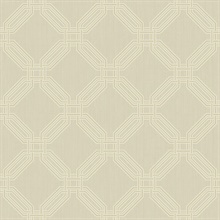 Gold Geometric Interlocking Octagons Wallpaper