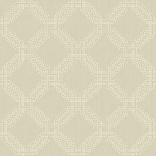 Gold Geometric Interlocking Octagons Wallpaper