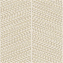 Gold Large Textured Painstroke Chevron Stripe Wallpaper