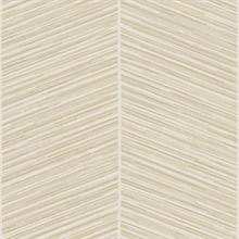 Gold Large Textured Painstroke Chevron Stripe Wallpaper