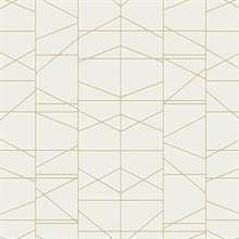 Gold Modern Perspective Geometric Wallpaper