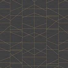 Gold Modern Perspective Geometric Wallpaper