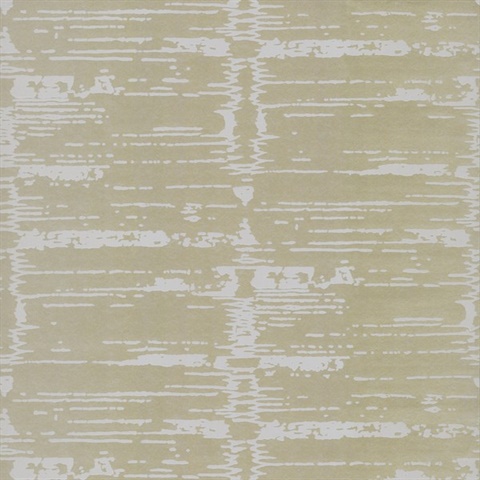 Gold & Neutral Velveteen Metallic Flock Horizontal Stria Wallpaper