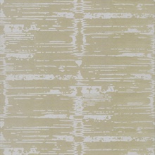 Gold & Neutral Velveteen Metallic Flock Horizontal Stria Wallpaper