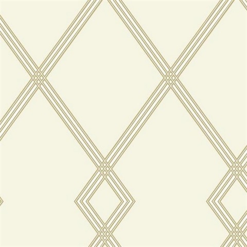 Gold Ribbon Stripe Trellis