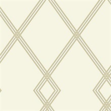 Gold Ribbon Stripe Trellis