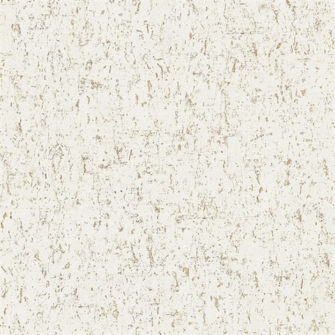 Gold Ronaele Faux Cork Wallpaper