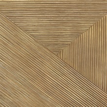 Gold Rutland Geometric Faux Wood Wallpaper