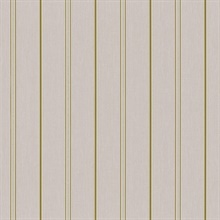 Gold & Taupe Thin Glitter & Metallic Stripes Wallpaper
