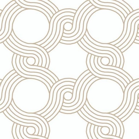 Gold The Twist Geometric Wallpaper