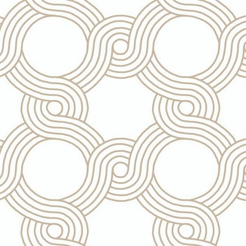 Gold The Twist Geometric Wallpaper