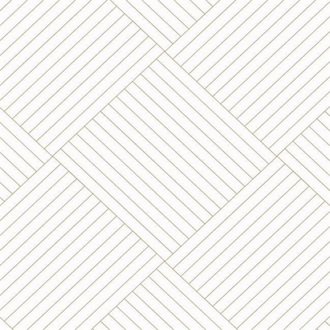 Gold Twisted Tailor Geometric Wallpaper