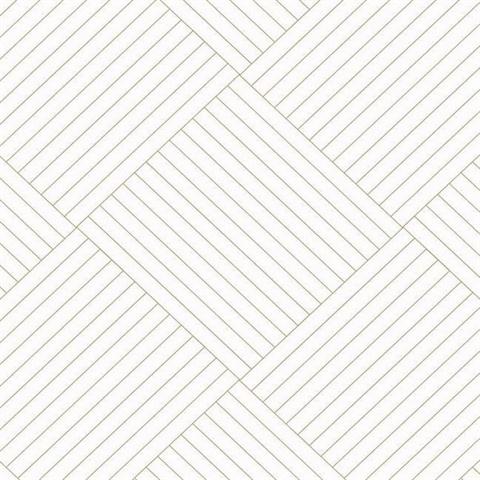 Gold Twisted Tailor Geometric Wallpaper