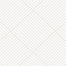Gold Twisted Tailor Geometric Wallpaper