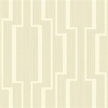 Gold & White Abstract Geometric Lines Wallpaper