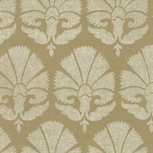 Gold &amp; White Ottoman Fans Wallpaper