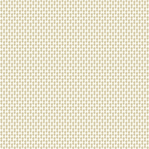 Gold & White Petal Modern Fleur de lis Wallpaper