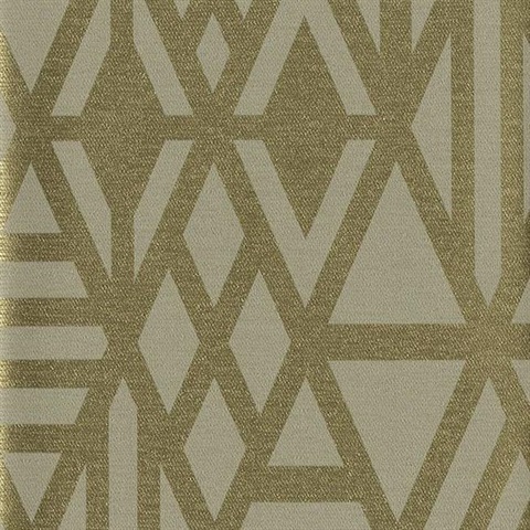 Gold Wrought Iron Geometric Wallpaper