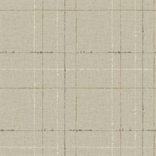 Gorton Plaid Beige Wallpaper