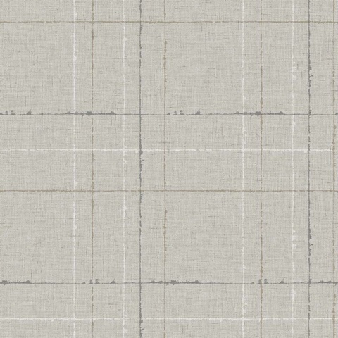 Gorton Plaid Light Grey Wallpaper