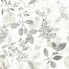 Gossamer Grey Botanical Wallpaper