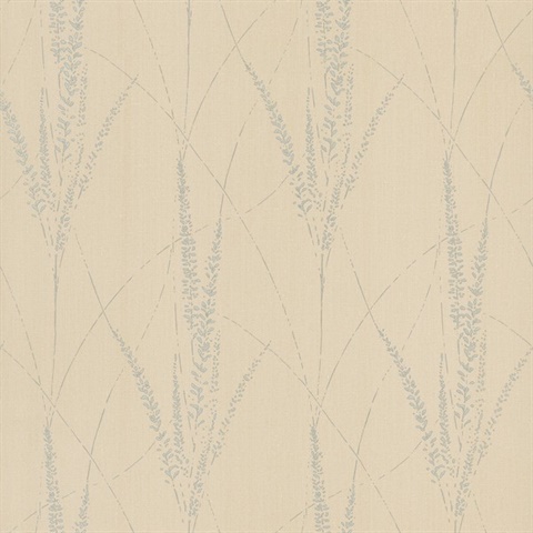 Graceful Willow Putty Wallpaper