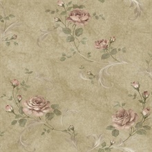 Gracie Brown Floral Scroll